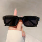 New Men Vintage Rectangle Frame Sunglasses Fashion Retro Sun Glasses Luxury Brand Design Glasses UV400 Eyewear Women Goggles